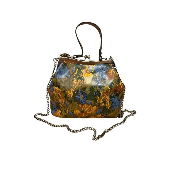 Patricia Nash Laureana Frame Satchel Womens Leather Handbag Wildflower P572365 - Picture 2 of 7